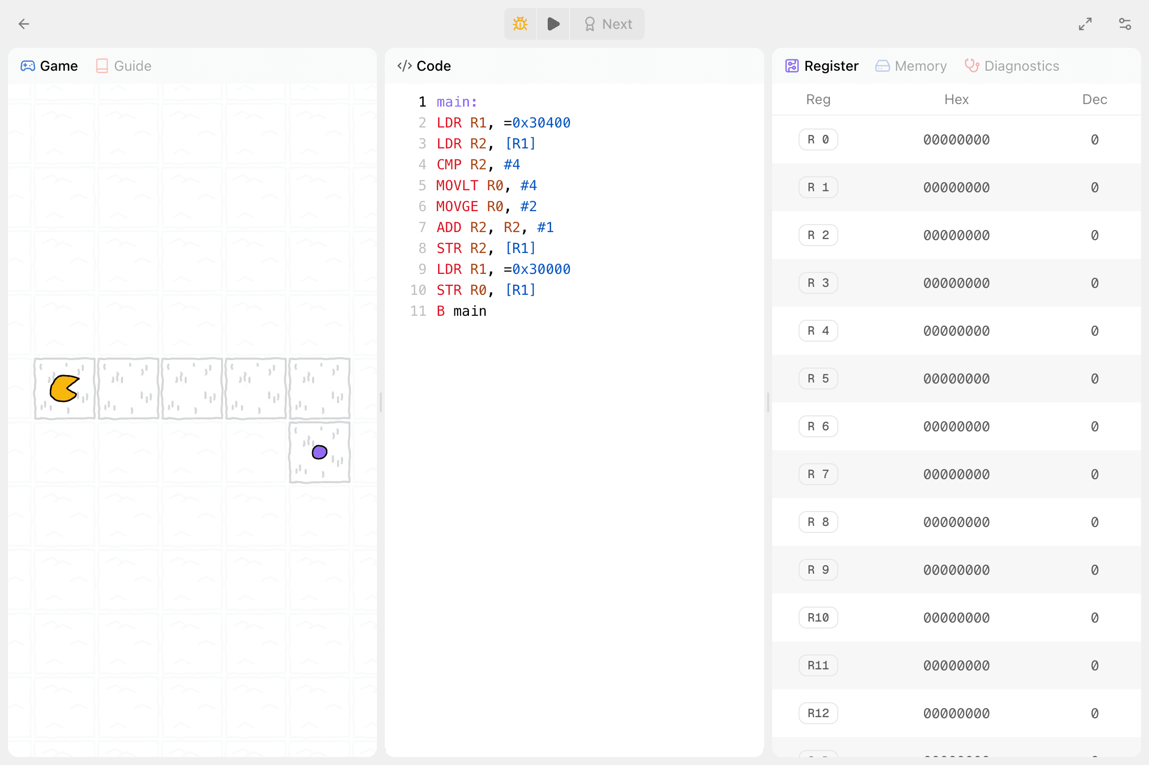 PacAsm Demo